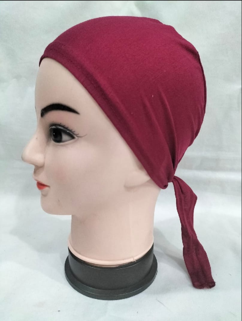 Pack of 4 Tie Hijab Cap For Girls and Women,s With Soft and Comfortable febric