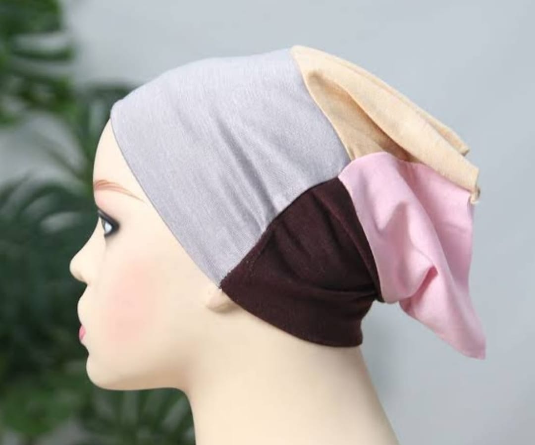 Pack of 1( 4 in 1 ) Muslim hijab cap -Womens 4 in 1 hijab cap in different colors