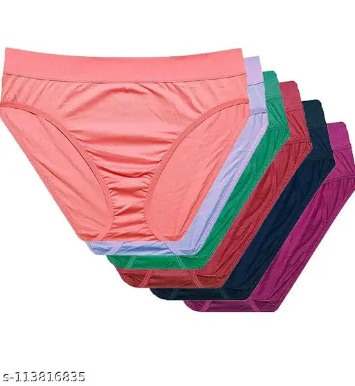 Pack of 4 Soft Cotton Womens Breifs Panties For daily Wear